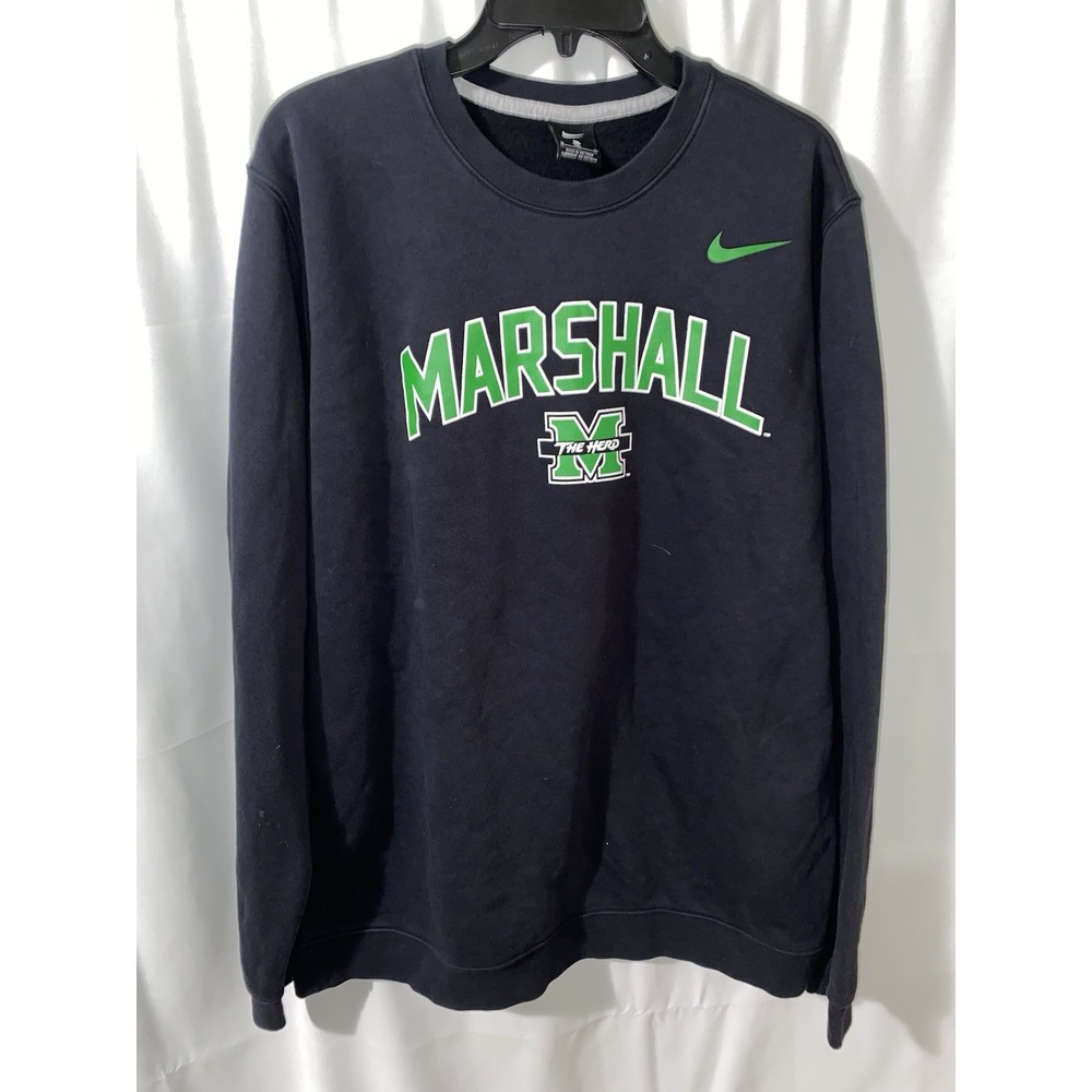 Nike Marshall University The Thundering Herd Crewneck Sweatshirt Men's XL Black